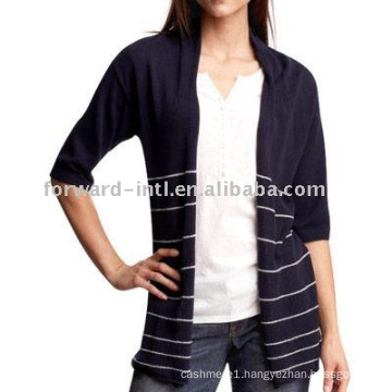 women's striped wap sweater